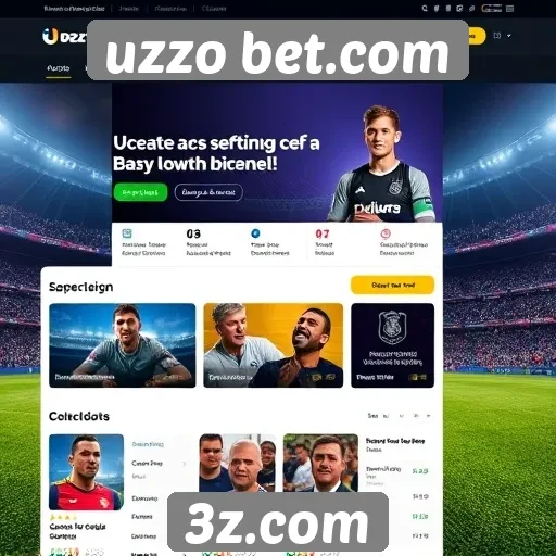 Usabilidade e design do site uzzo bet.com